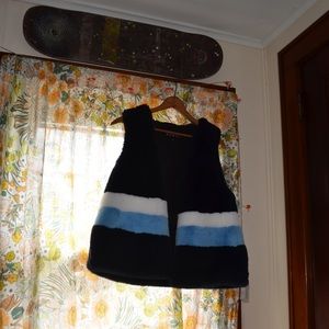 Blue Faux Fur Vest